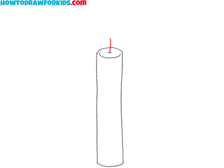 how to draw a cartoon candle