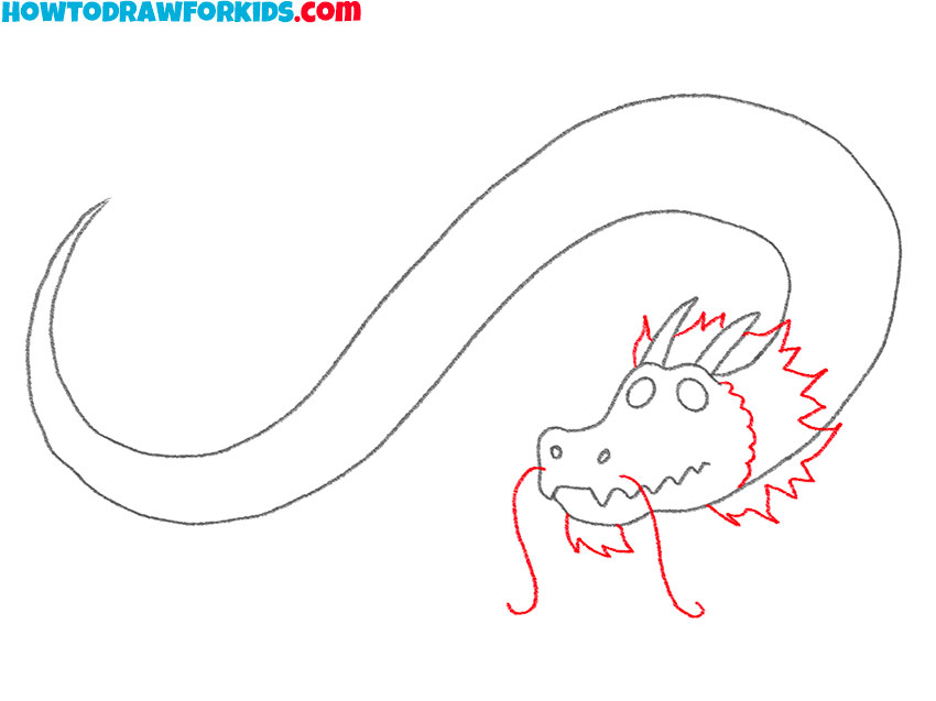 how to draw a chinese dragon full body