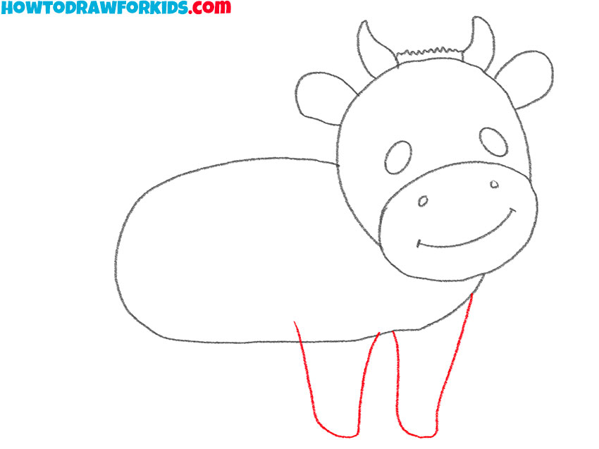 how to draw a cute bull
