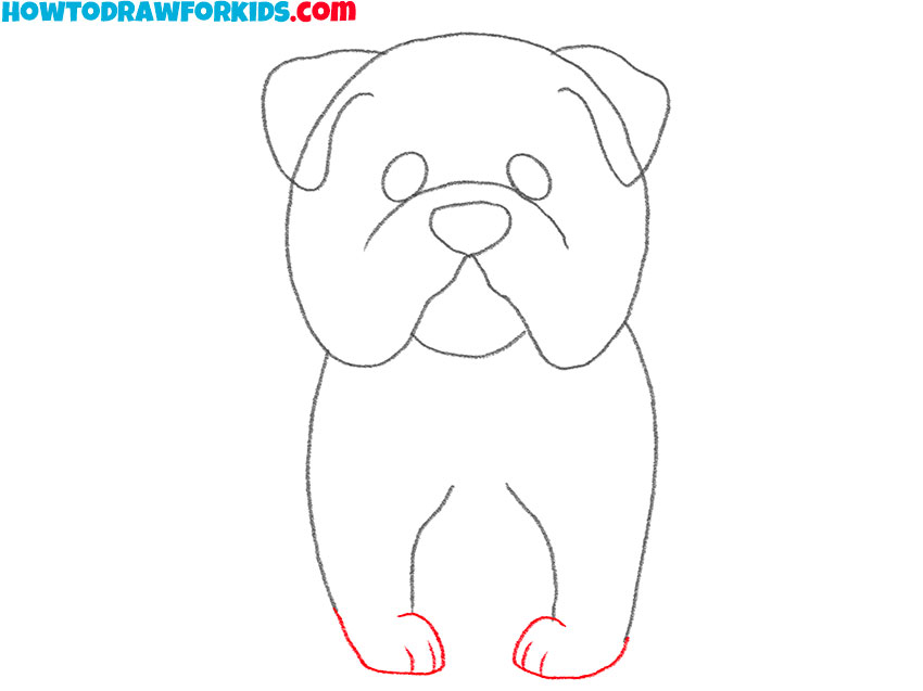how to draw a cute bulldog