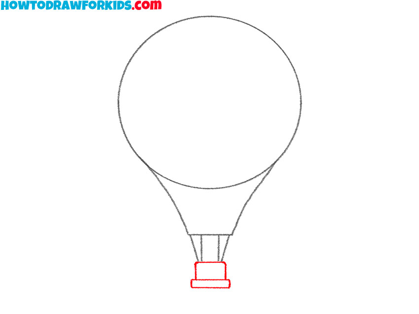 how to draw a cute hot air balloon