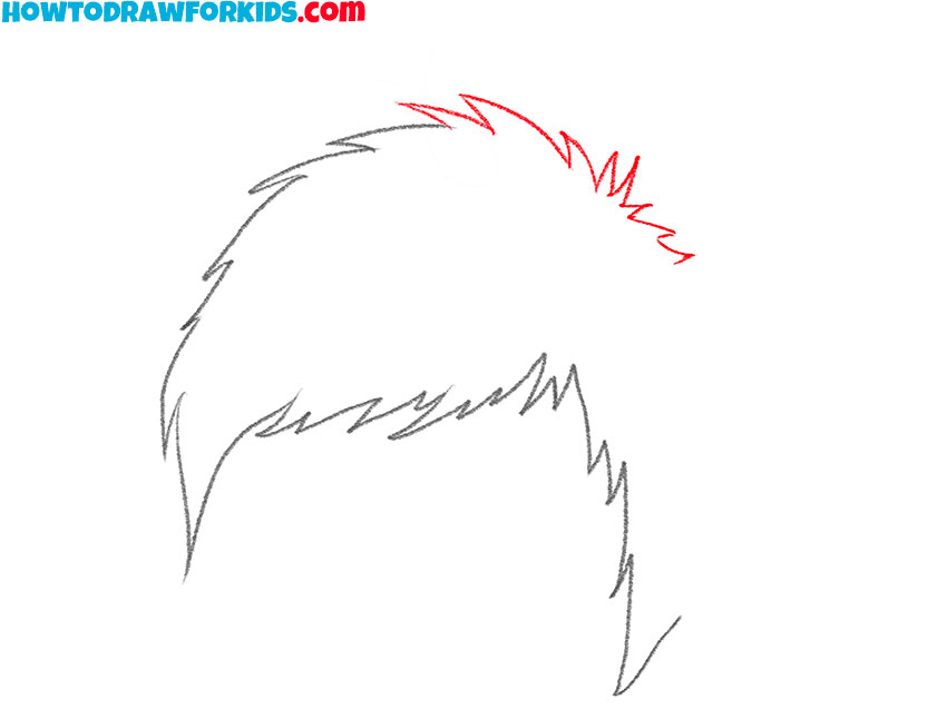 how to draw cute cartoon hair
