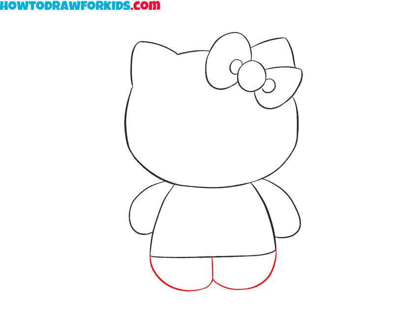 how to draw hello kitty easily