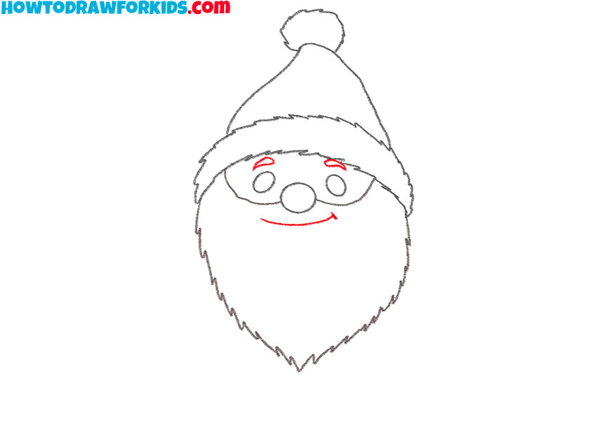 how to draw santa for beginners