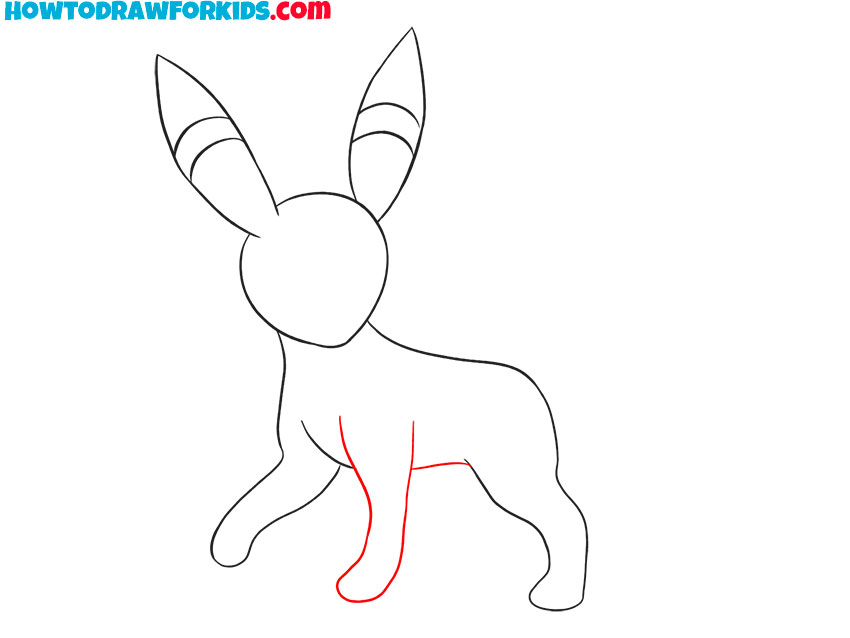how to draw umbreon for beginners