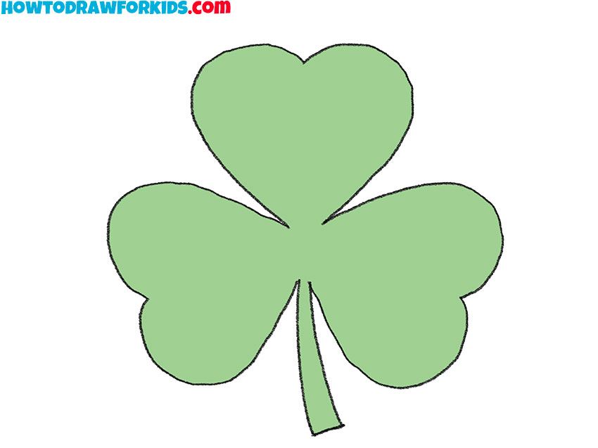 how to draw a shamrock