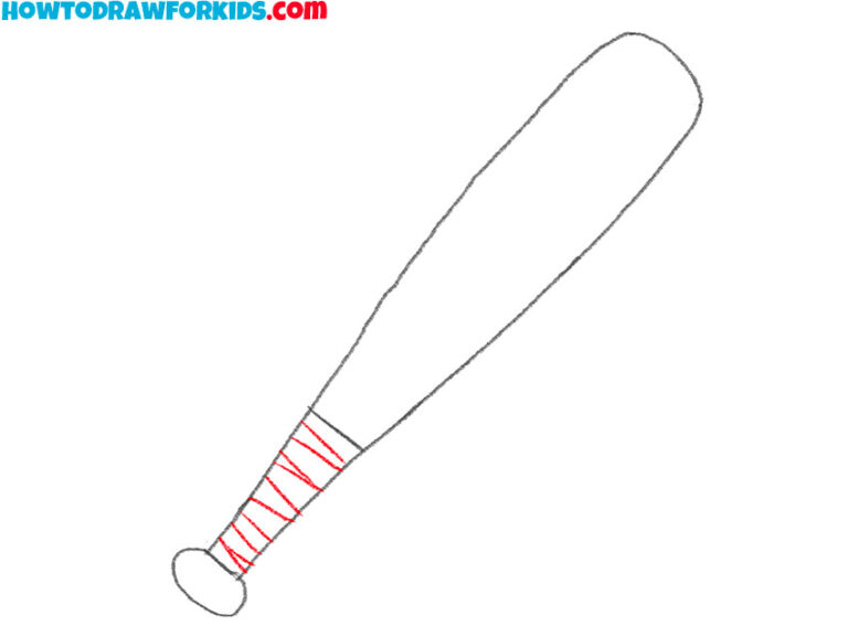How to Draw a Baseball Bat Easy Drawing Tutorial For Kids