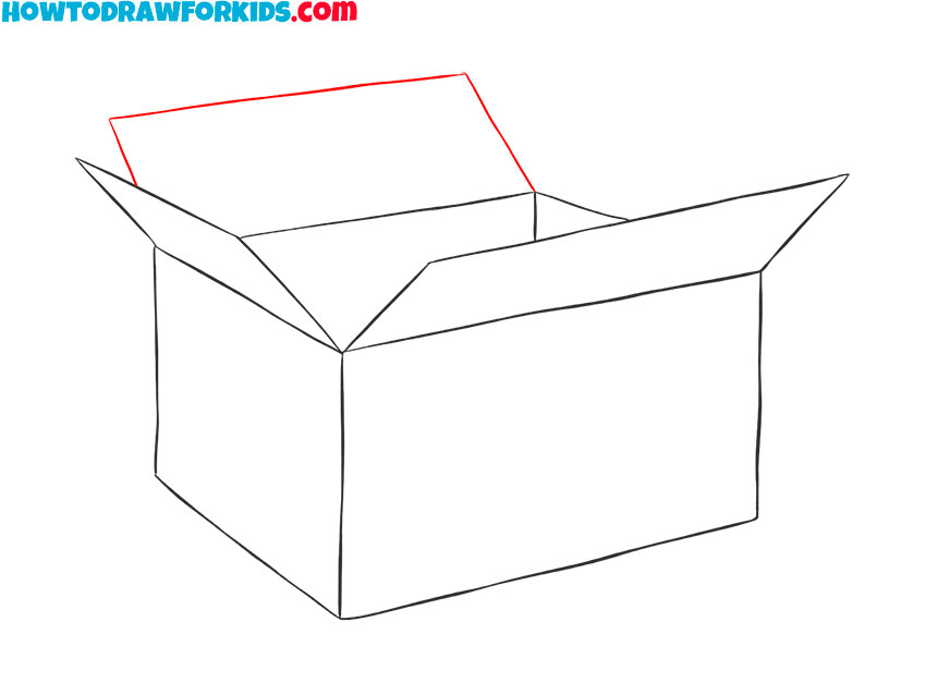how to draw a box cartoon