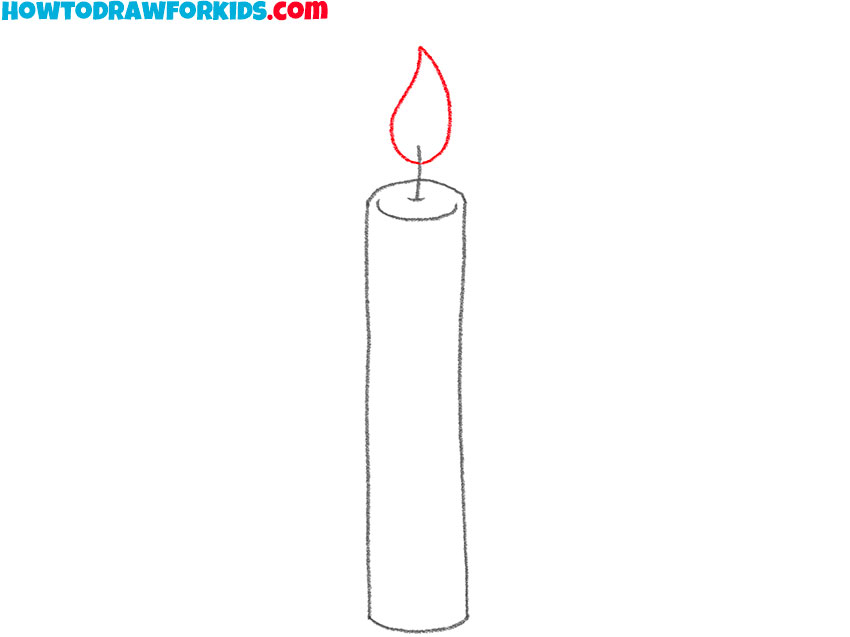 how to draw a candle easily