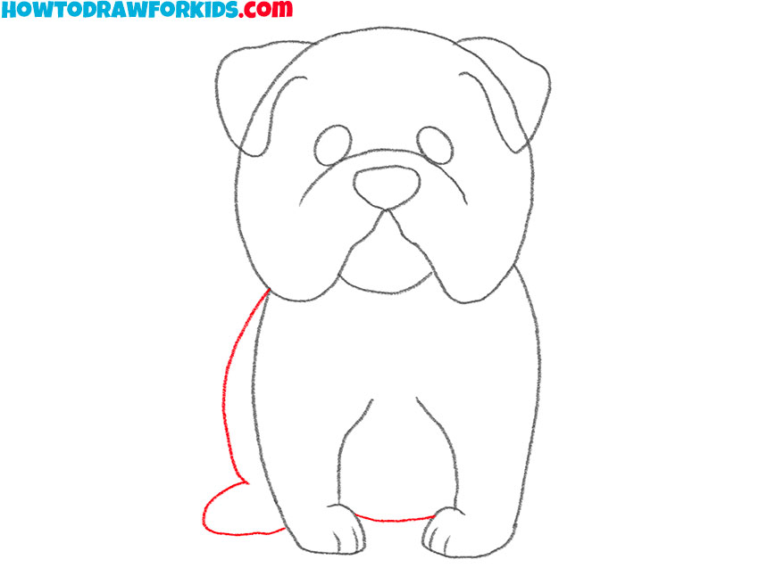 how to draw a cartoon bulldog