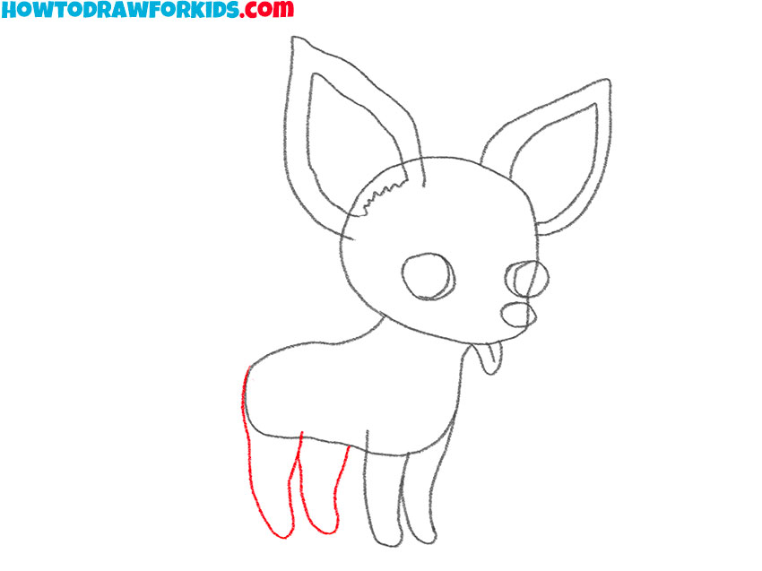 how to draw a cartoon chihuahua