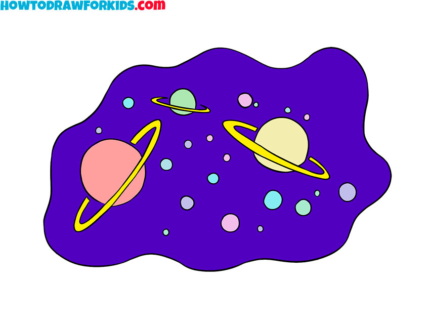 how to draw a galaxy for kindergarten