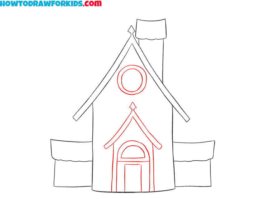how to draw a haunted house cartoon