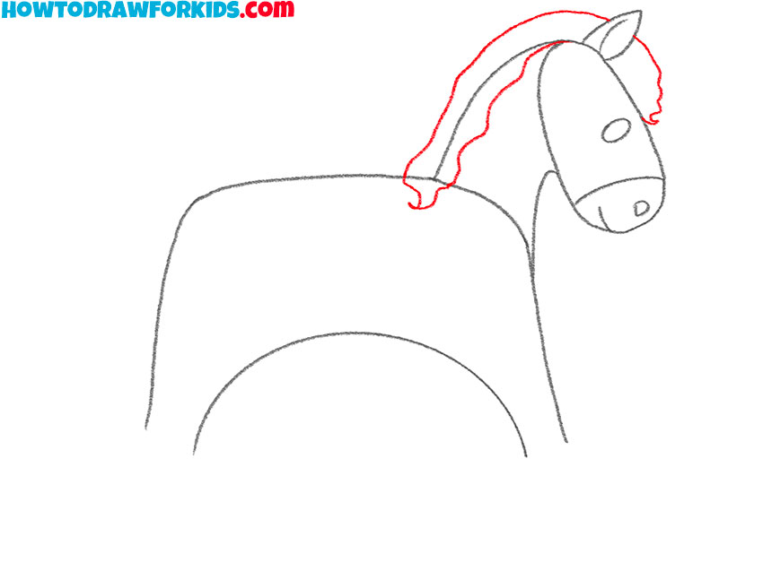 how to draw a horse for kindergarten