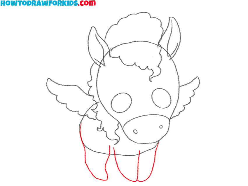 how to draw a pegasus cute
