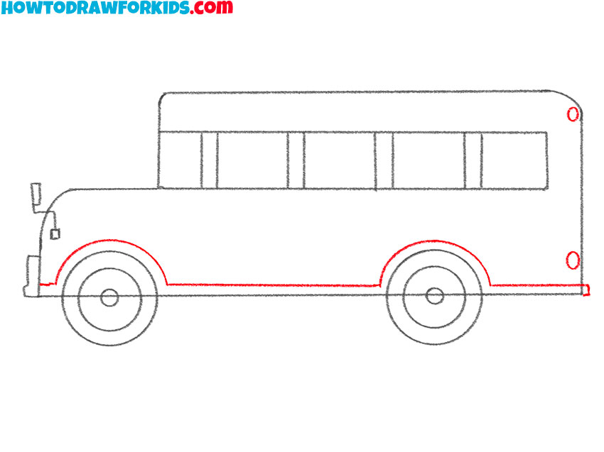 how to draw a school bus for kids