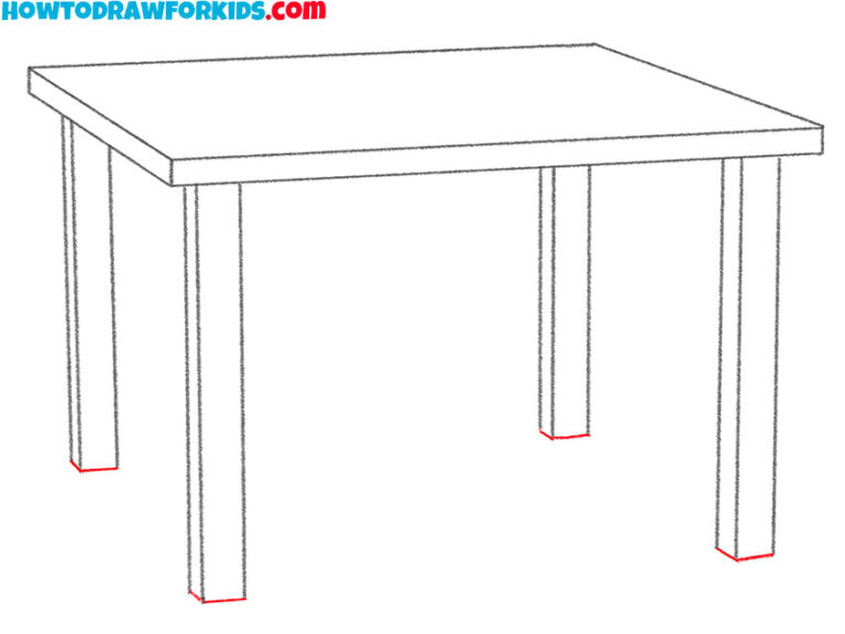 How to Draw a Table Easy Drawing Tutorial For Kids