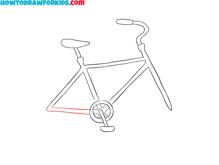 how to draw an easy bike for beginners