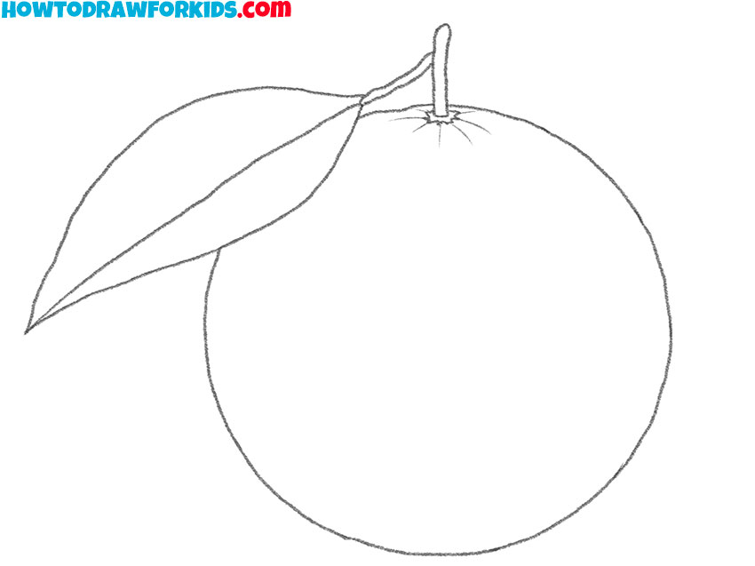 how to draw an orange for beginners