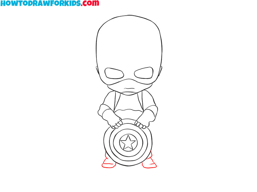 how to draw captain america chibi