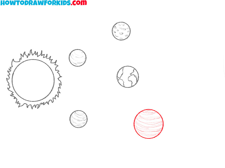 how to draw the solar system for kids