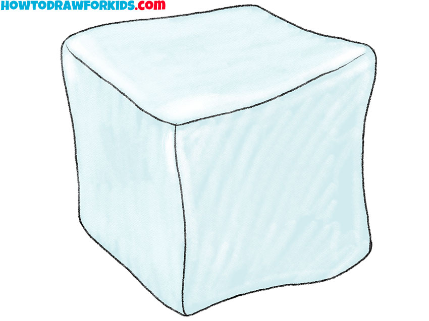 How to Draw an Ice Cube - Easy Drawing Tutorial For Kids