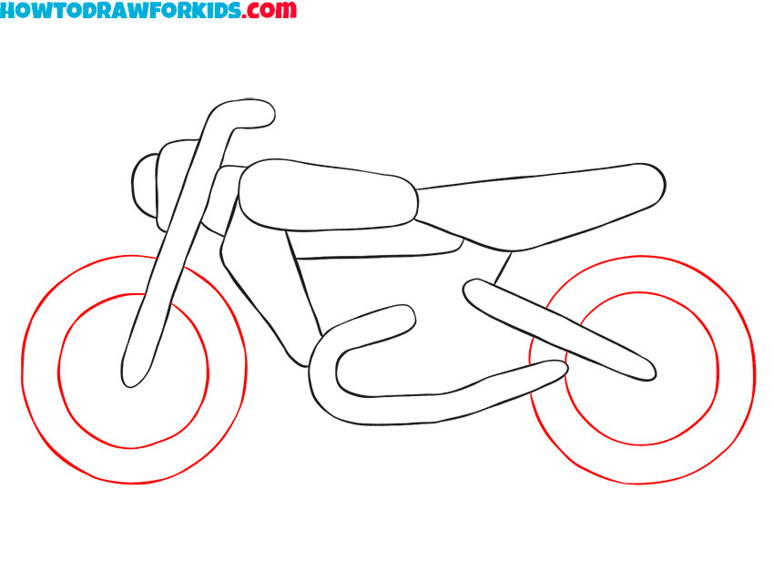 motorcycle drawing for kids