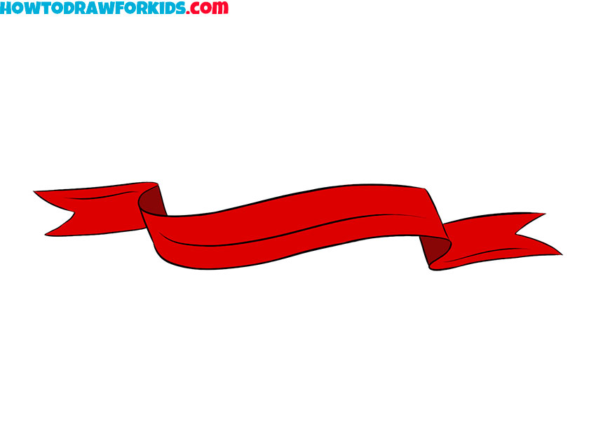 Ribbon Drawing - How To Draw A Ribbon Step By Step