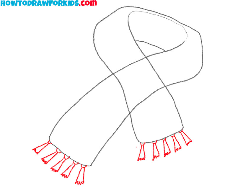 How to Draw a Scarf Easy Drawing Tutorial For Kids