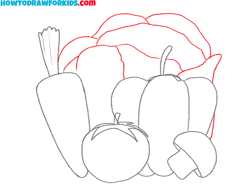 vegetables drawing tutorial
