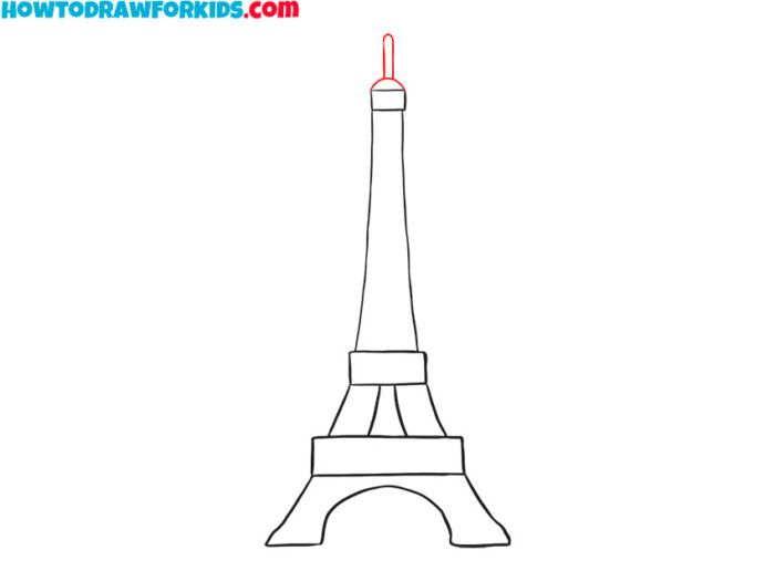 How To Draw The Eiffel Tower - Easy Drawing Tutorial For Kids