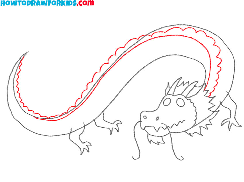 how to draw a chinese dragon flying
