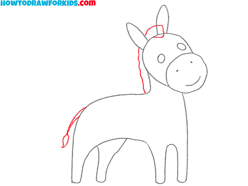 how to draw a donkey cute