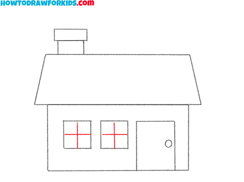 how to draw a house for beginners