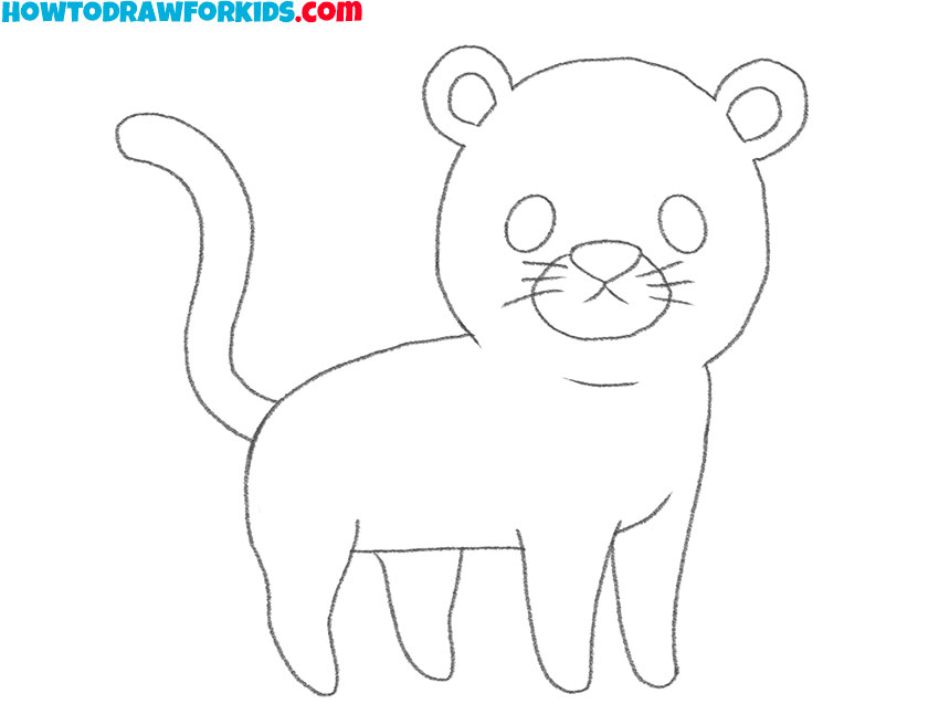 how to draw a leopard for kids