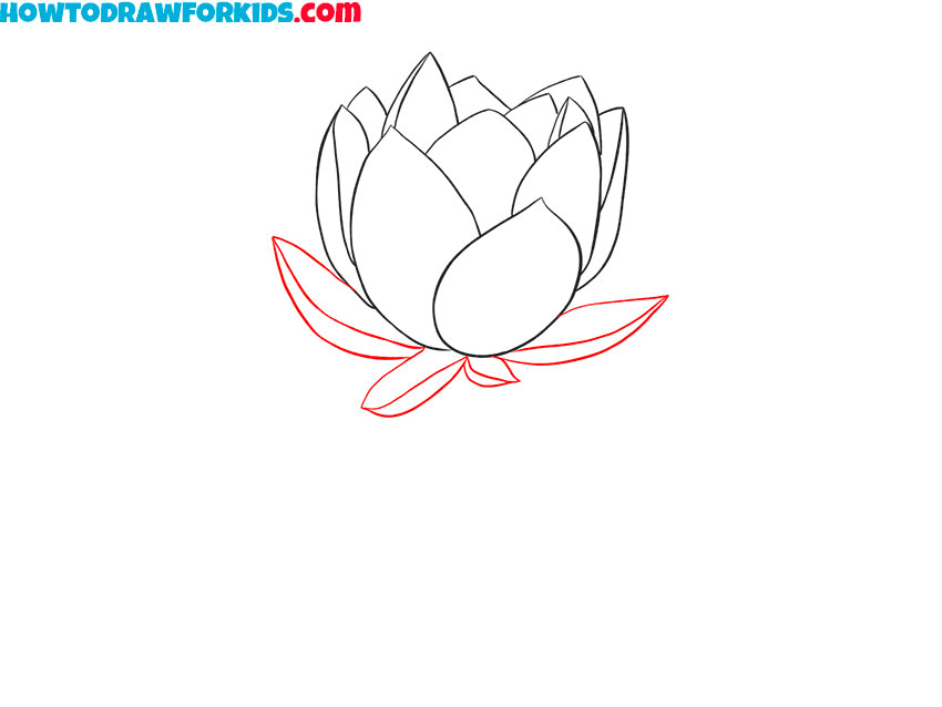 how to draw a lotus flower easy