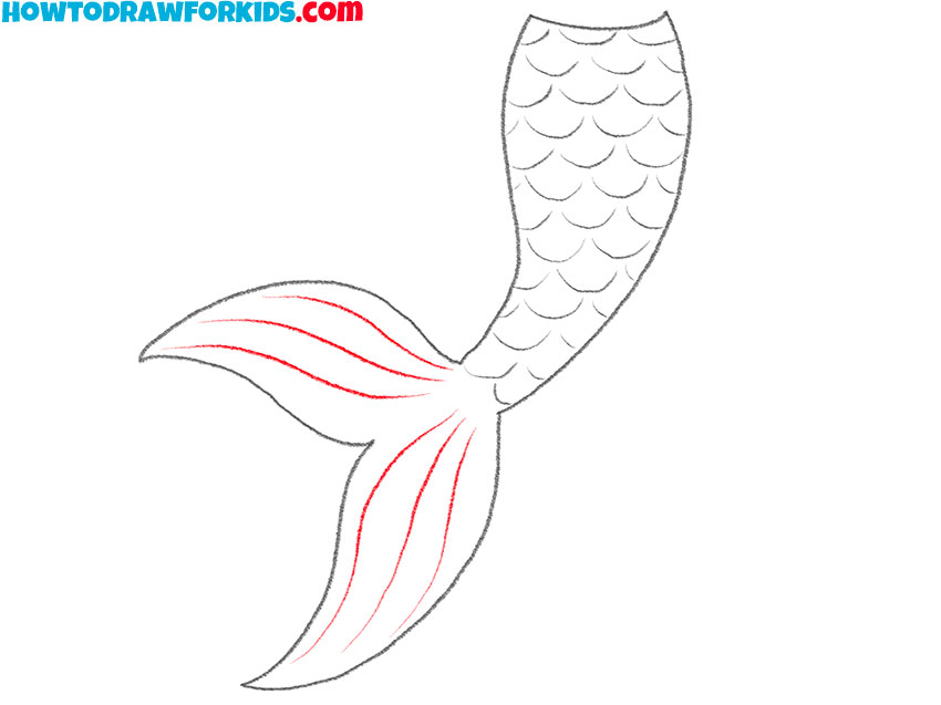 how to draw a mermaid tail for kindergarten
