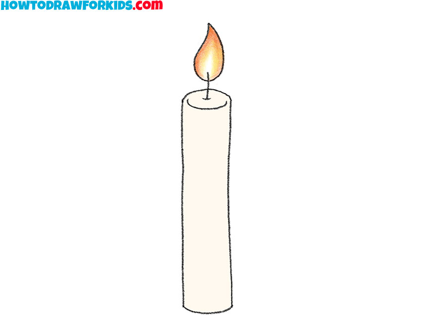 how to draw a candle