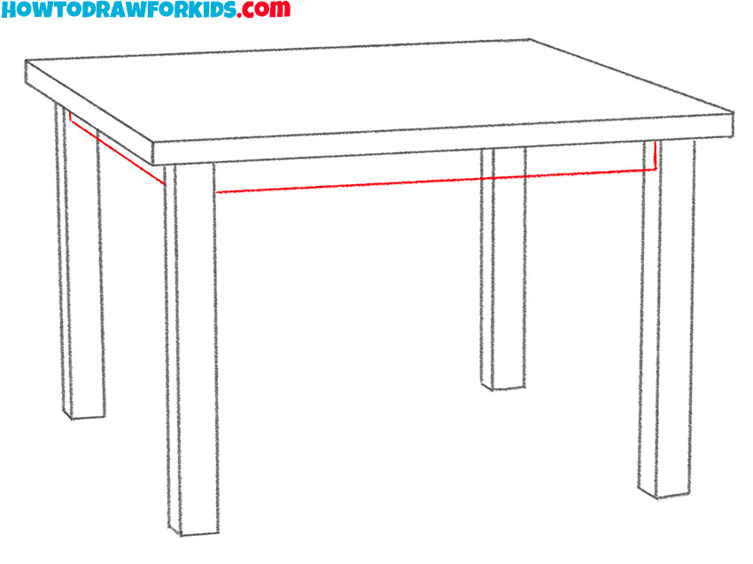 how to draw a table for kindergarten