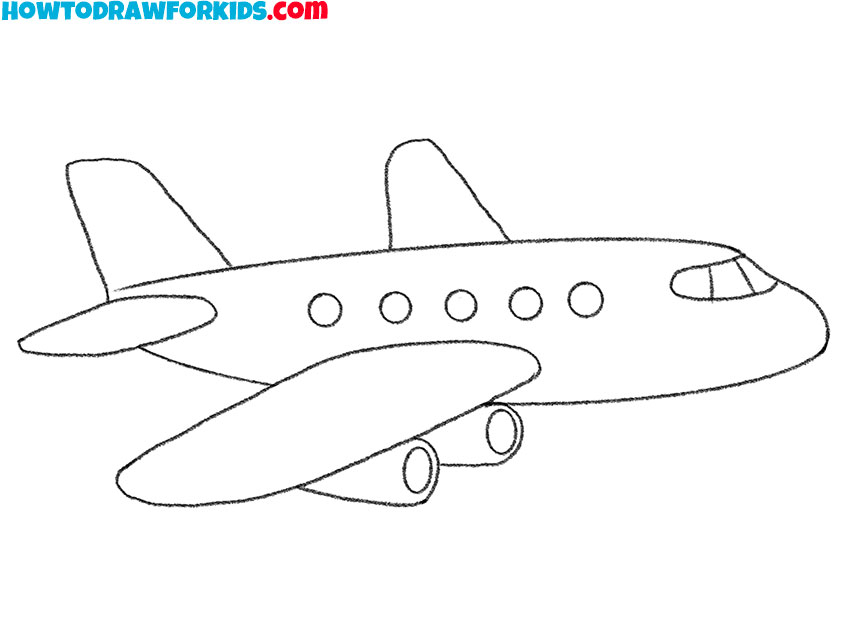 How to Draw an Easy Airplane Easy Drawing Tutorial For Kids