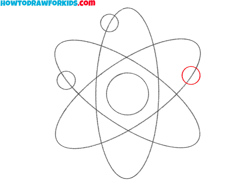 how to draw an atom for kindergarten