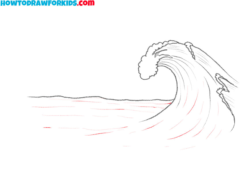 how to draw an ocean wave for beginners