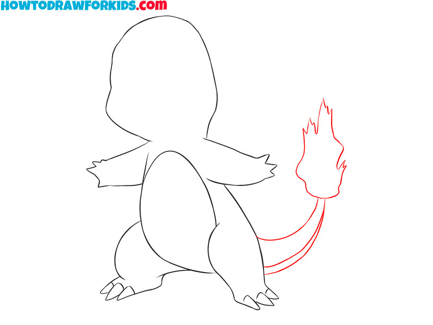 how to draw charmander for kids