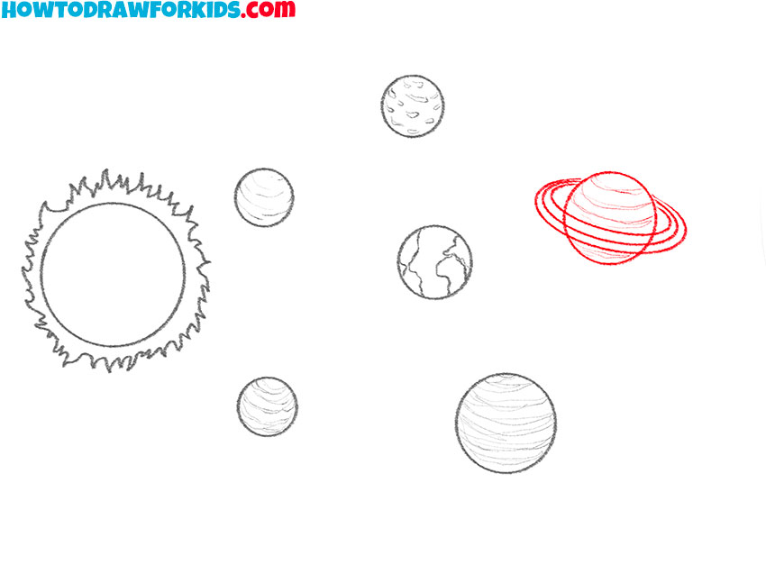 how to draw the solar system for beginners