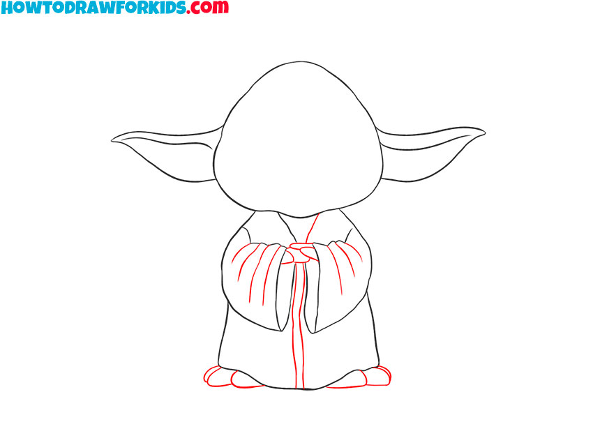 how to draw yoda for beginners