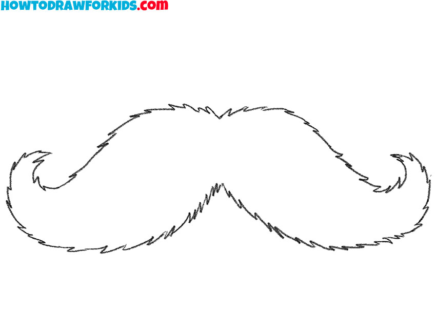 simple mustache drawing