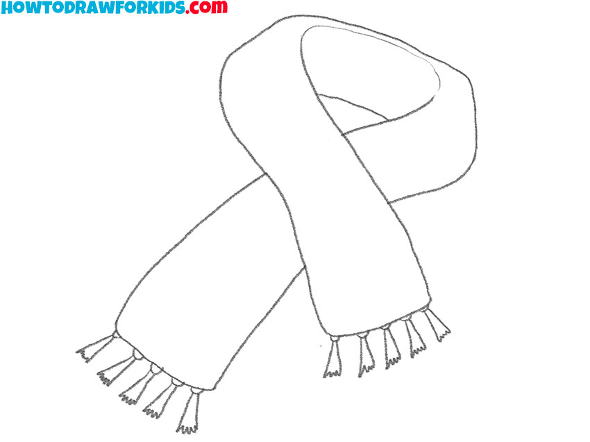 simple scarf drawing