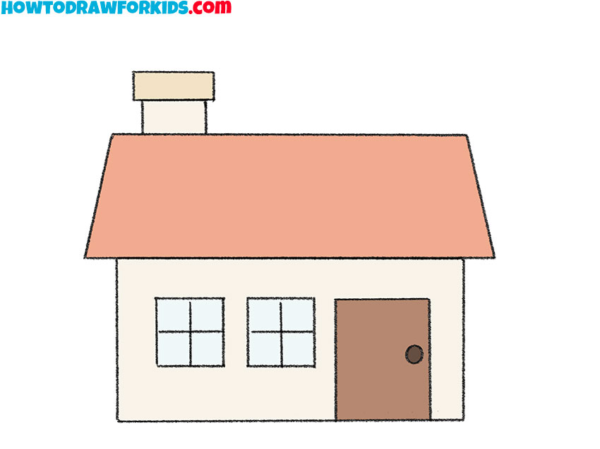 easy house drawing tutorial