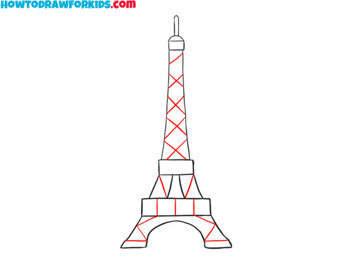 How to Draw the Eiffel Tower - Easy Drawing Tutorial For Kids