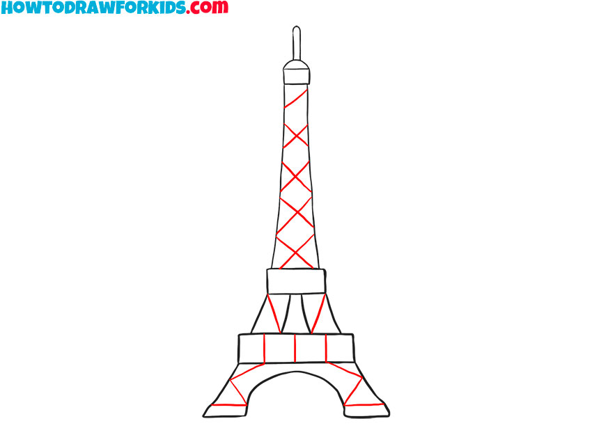eiffel tower drawing guide